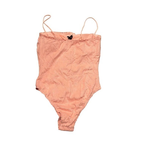 VIX PAULA HERMANNY Pink Romance Scales Buttons One Piece Swimwear Size L NWOT - Picture 13 of 16